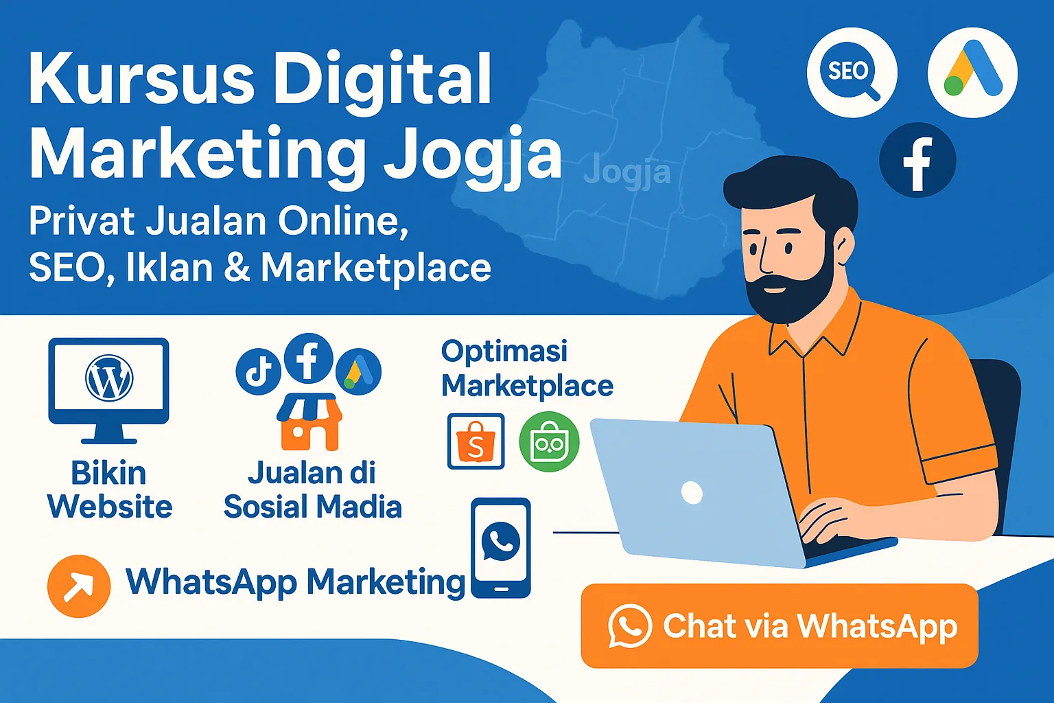 kursus digital marketing Jogja, belajar jualan online